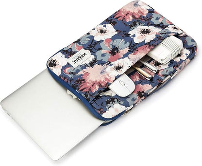 Kinmac 360° Heavy Duty Protective Laptop Sleeve Case Bag Cover with Handle for MacBook Air 13 inch,iPad Pro 13 inch and 13.3 inch HP,Dell,Lenovo,Asus,Acer Laptop (Camellia)