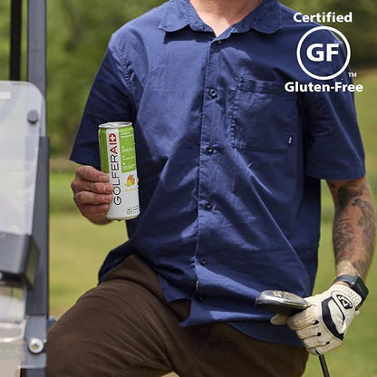 GOLFERAID Performance Blend, Up Your Golf Game, No Caffeine, Glucosamine, Turmeric, MSM, CoQ10, B-Complex, BCAAs and Electrolytes, 40 Calories, 100% Clean, Paleo, Vegan, 12 Fl Oz (Pack of 12)