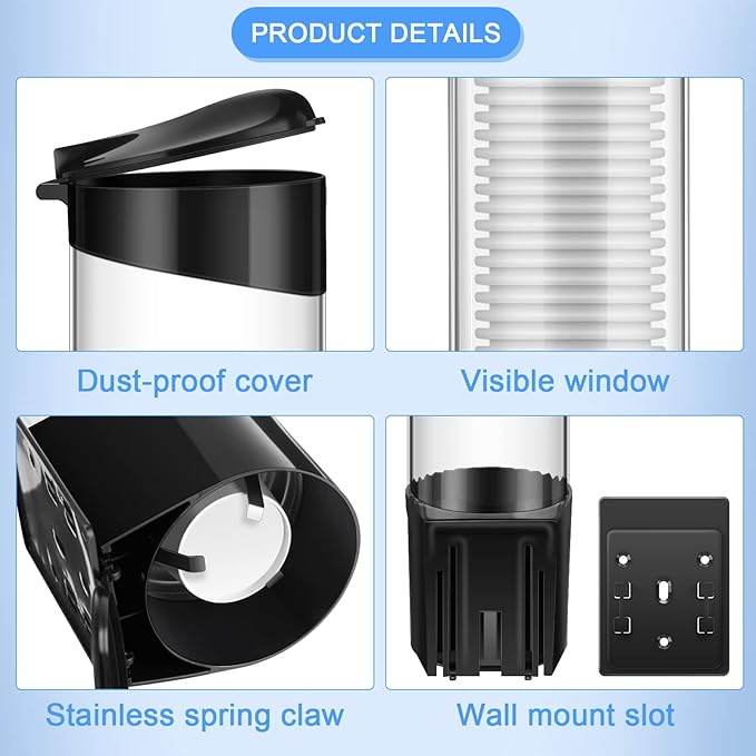 Baderke 2 Pieces Cup Dispenser Pull Type Automatic Remover Fit 5 oz to 7 oz Plastic Water Machine Cup Holder Wall Mount Bathroom Home Office Hospital (Classic)