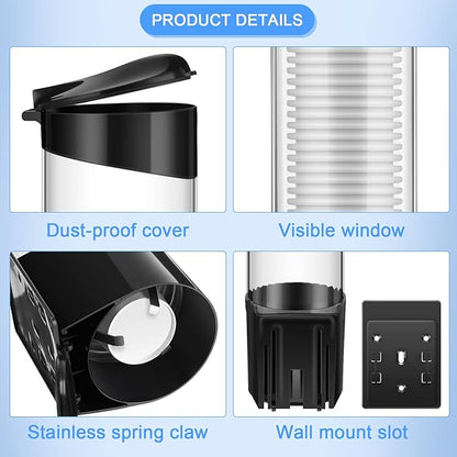 Baderke 2 Pieces Cup Dispenser Pull Type Automatic Remover Fit 5 oz to 7 oz Plastic Water Machine Cup Holder Wall Mount Bathroom Home Office Hospital (Classic)