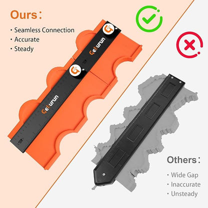 Contour Gauge (10+5 Inch) Unlimited Connection Profile Tool with Lock, Christmas Gifts for Men Dad Husband Him, Stocking Stuffers for Men Super Contour Duplicator Men Gifts Woodworking Tools for Men