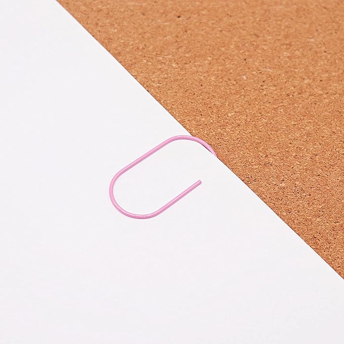 Pink Jumbo Paper Clips, Large, Non-Skid and Smooth, 50 Clips/Box