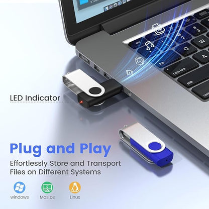 ABLAZE Custom Flash Drive 2GB 100 Pack, Personalized USB Drives Custom USB 2.0 Thumb Drives 100 Pack Memory Stick (Mixcolors)