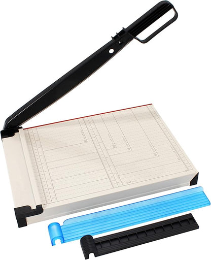 TEXALAN(R) 12-Inch Guillotine Paper Trimmer - Durable Metal & ABS, 12 Sheet Capacity with Magnetic Clamp & Guide
