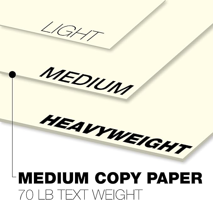 Springhill 11” x 17” Cream Copy Paper, 28lb Bond/70lb Text, 104gsm, 500 Sheets (1 Ream) – Colored Printer Paper with Smooth Finish – Versatile and Flexible Computer Paper – 024068R