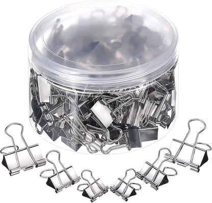 TecUnite 150 Pcs Binder Clips Assorted Sizes Silver Paper Clamps Clips Large Medium Small Office Supplies