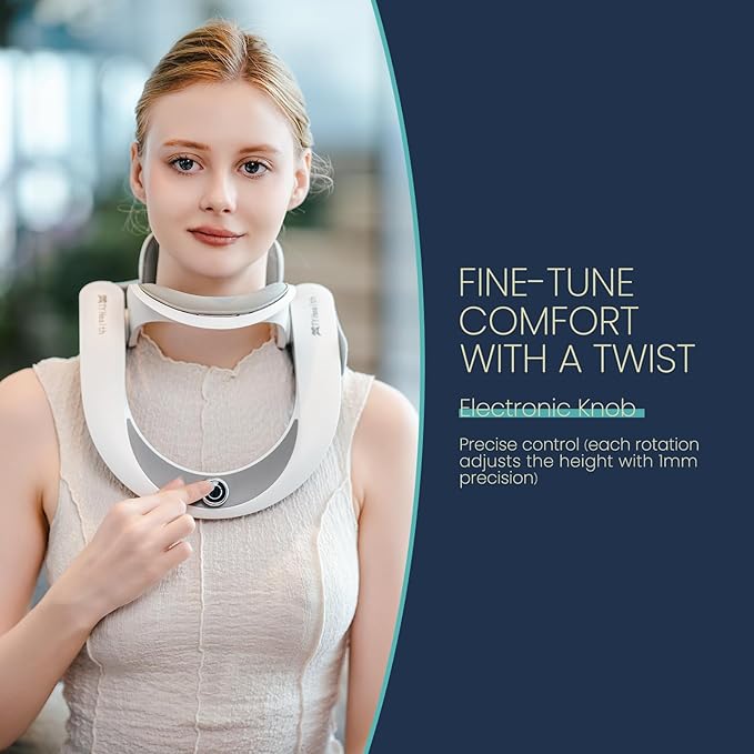 TYhealth Neck Traction Device: FDA-Cleared Electric Cervical Traction Device for Neck Pain Relief, Posture Correction & Muscle Relaxation | Neck Size: 12-16 inch