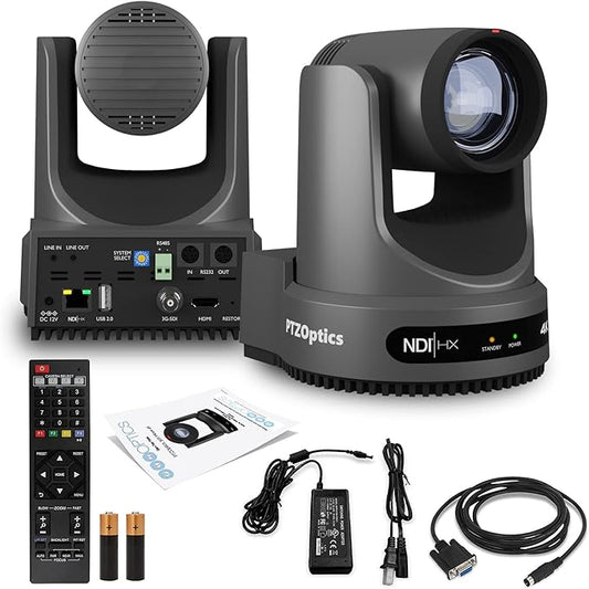 PTZOptics Move 4K SDI/HDMI/USB/IP PTZ Camera with 12x Optical Zoom (Gray) (PT12X-4K-GY-G3)