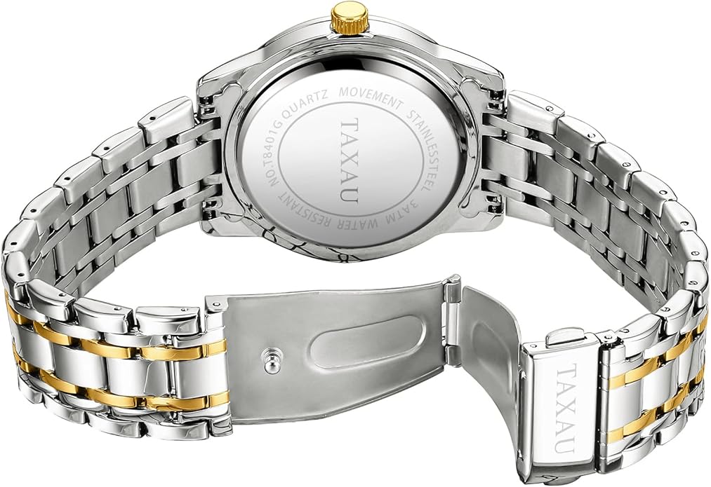 Watch Men Stainless Steel Luxury Diamond Chronograph with Date Business reloj de Hombre