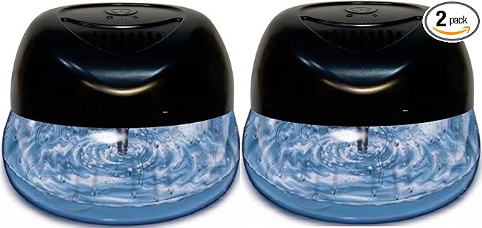 Bluonics Fresh Aire 2 Pack Water Air Washer, Air Revitalizer & Freshener with 4 Fragrance Bottles, 7-Color LED Night Light & White Noise Feature