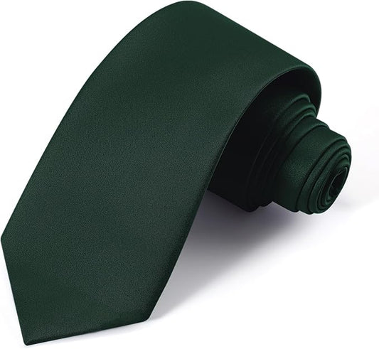 Black Ties For Men Solid Pure Color Formal Neckties 3.15" (8CM) Men's Tie for Business and Wedding with Gift Box