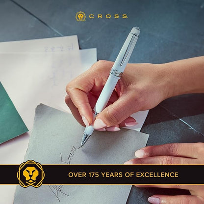 Cross Bailey Light Refillable Fountain Presented in a Everyday Gift Box - Medium Point, Black Ink, Polished Coral