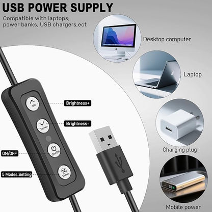 Ring Light for Video Conference Lighting,360°Adjustable,Portable LED Video Conference Lighting for Monitor,Laptop&Desktop Computer,Streaming Light for Zoom Meetings, Selfie Makeup, Video Calls
