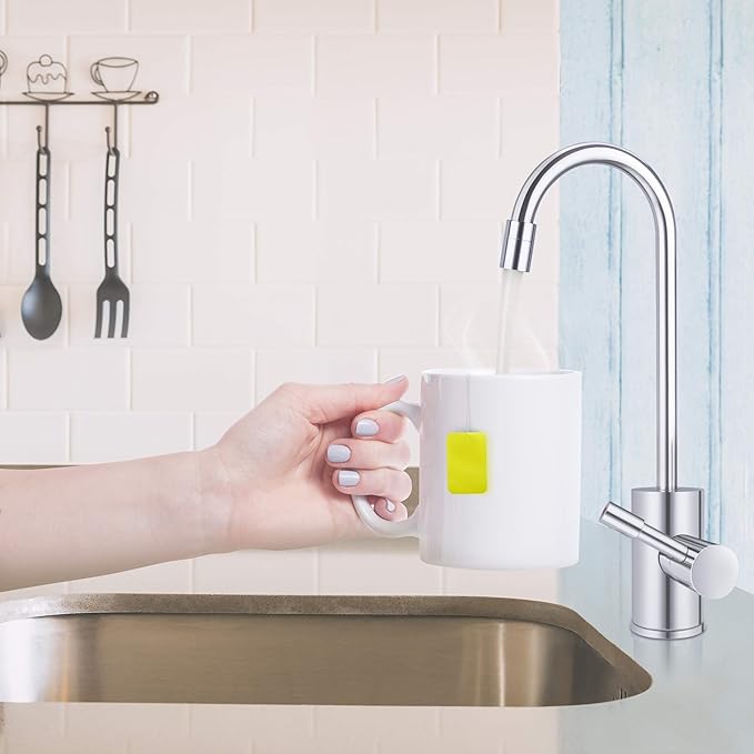 Ready Hot Compact Instant Hot Water Dispenser, Stainless Steel Tank, Wall Mounted, Adjustable Temperature Control, Includes Hot and Cold Dual-Lever Faucet with Chrome Finish, 41-RH-150-F560-CH
