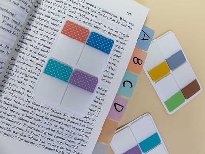 ELII 1 Inch Sticky Index Tabs, 500 Pcs Book Markers, Writable and Transparent for Notebooks, Pages, Colored Markers for Books, Annotating (Morandi)