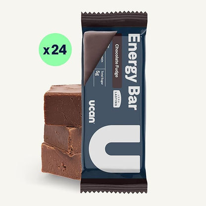 UCAN Energy Bars 2-Pack Bundle – Chocolate Fudge | 24 Bars Total (2 x 12 ct Boxes) | Low Sugar, Non-GMO, Keto-Friendly, Plant-Based, Gluten-Free, 1.4oz Bar