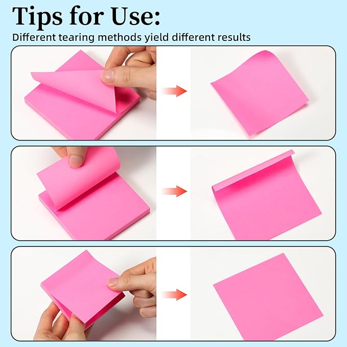 Eaasty 12000 Sheets, 120 Pack Sticky Notes 3x3 Inch Bright Colors Self Stick Pads Bulk 5 Bright Colors 100 Sheets/pad Colorful Post Stickies for Walls Doors Windows Notebook Office Home School Meeting