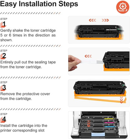 v4ink 215A Toner Cartridge Compatible Replacement for HP 215A W2310A W2311A W2312A W2313A Works for HP Color Pro MFP M182 M183 M155 Series MFP M183fw M182n M182nw M155nw M155a Printer 4-Pack With Chip