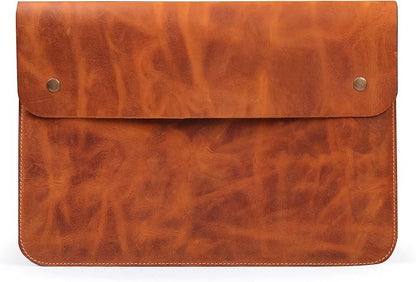 MegaGear Top Grain Leather MacBook Bag Laptop Sleeve for MacBook Pro and MacBook Air Case - 16 Inch - 15 Inch - 15.5 Inch (M4, M3, M2, M2, M1, Pro & Max) 2020 to 2024 Models