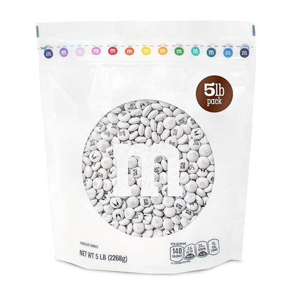 M&M’S WORLD “Mrs. and Mrs.” Milk Chocolate Candy, 5 lbs Bulk Candy for Wedding Decorations, Unique Favors, or Cake Topper