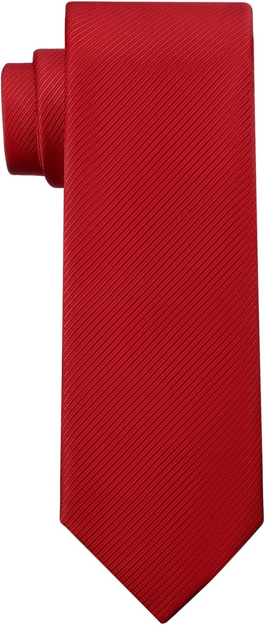 KOOELLE Men's Ties Solid Pure Color Plain Neckties Formal Black Ties For Men