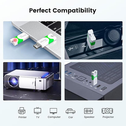 KEXIN 8GB Flash Drive 10 Pack USB 2.0 Flash Drive 8 GB Thumb Drive 2.0 USB Drive Bulk Jump Drive Swivel Pen Drive Data Storage USB Stick with LED Indicator 8G Green