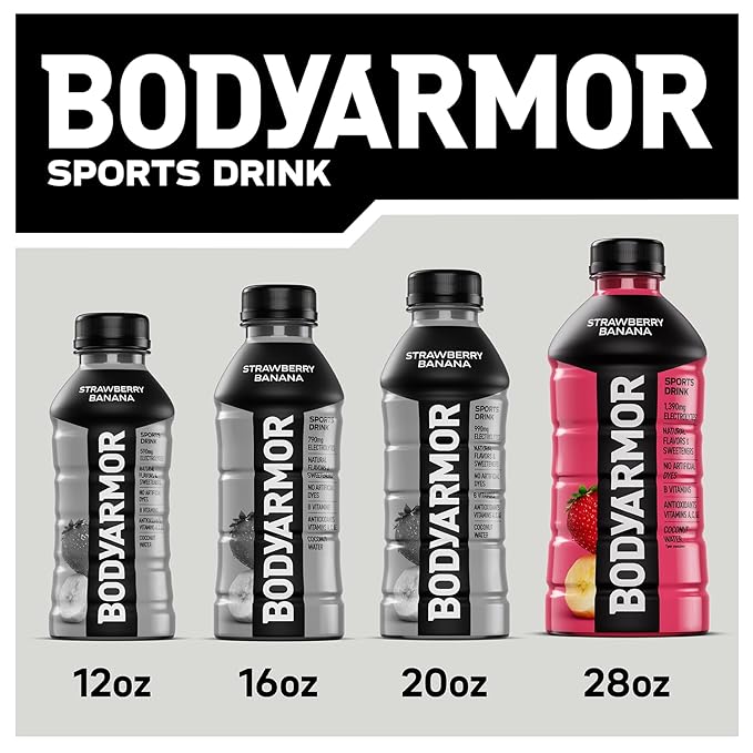 BODYARMOR Sports Drink Sports Beverage, Blackout Berry, Coconut Water Hydration, Natural Flavors With Vitamins, Potassium-Packed Electrolytes, Perfect For Athletes, 28 Fl Oz (Pack of 15)