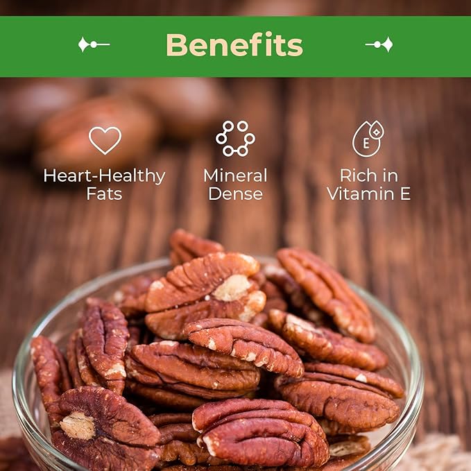 Sincerely Nuts - Raw Pecans (No Shell) | One Lb. Bag | Shelled Whole Pecan | Delicious Healthy Snack Food | For Baking, Snacking and Dessert Treats | Gluten Free and Kosher | Fresh Resealable Bag