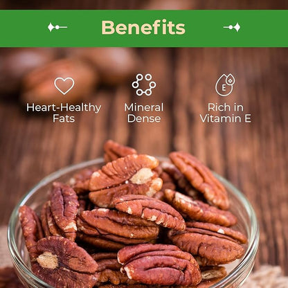 Sincerely Nuts - Raw Pecans (No Shell) | Three Lb. Bag | Shelled Whole Pecan | Delicious Healthy Snack Food | For Baking, Snacking and Dessert Treats | Gluten Free and Kosher | Fresh Resealable Bag