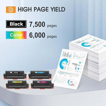 414X Toner Cartridges 4 Pack High Yield MFP M479fdw 414A Compatible for HP 414X Toner for HP Color Laserjet Pro MFP M479 M479fdw M479fdn M454dw M454dn M479dw Printer Ink Black Cyan Yellow Magenta