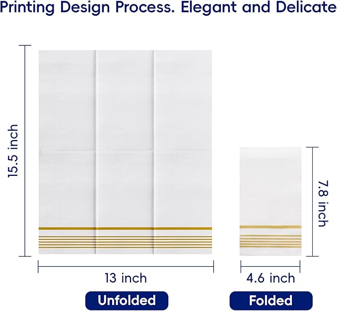 400 Pack Paper Napkins, Disposable Guest Towels Party Dinner Napkins Soft, Absorbent 3-Ply Hand Towels for Bathroom, Wedding and Events
