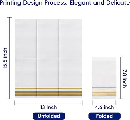 400 Pack Paper Napkins, Disposable Guest Towels Party Dinner Napkins Soft, Absorbent 3-Ply Hand Towels for Bathroom, Wedding and Events
