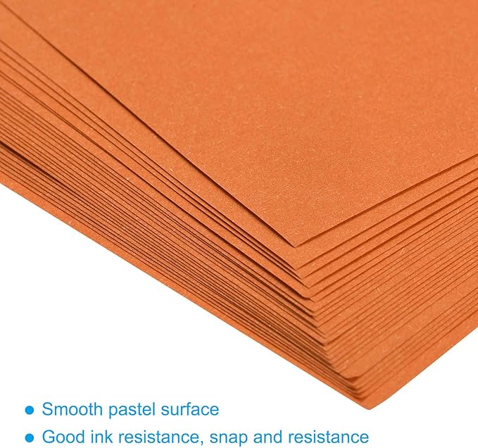 MECCANIXITY 50 Sheets Colored Copy Paper 8.3 x 11.7Inch Printer Paper 80gsm Orange Red for Office Printing, Document Copying, Invitations, Forms, Art Projects