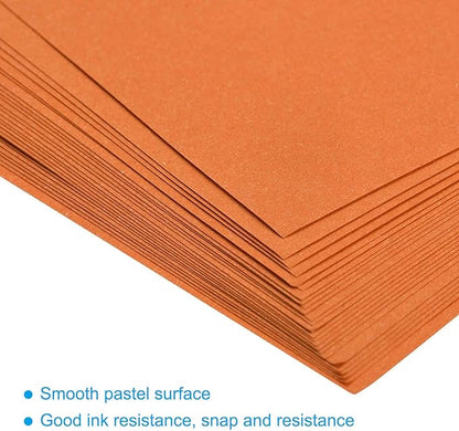 MECCANIXITY 50 Sheets Colored Copy Paper 8.3 x 11.7Inch Printer Paper 80gsm Orange Red for Office Printing, Document Copying, Invitations, Forms, Art Projects