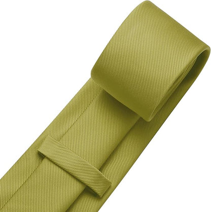 DecTwig Men's Ties Solid Color Formal Neckties 3.15" (8CM) Black Ties For Men