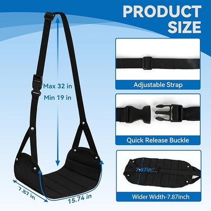 Foot Hammock for Plane Travel - 2 Pack Airplane Foot Hammock, Portable Foot Rest Leg Hammock for Airplane Travel, Adjustable Plane Footrest Foot Sling, Air Essentials for Long Flight