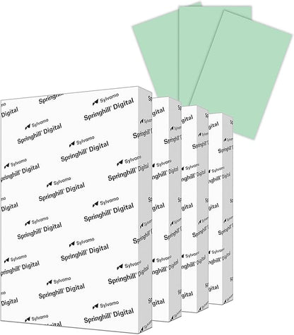 Springhill 11” x 17” Green Copy Paper, 28lb Bond/70lb Text, 104gsm, 2,000 Sheets (4 Reams) – Colored Printer Paper with Smooth Finish – Versatile and Flexible Computer Paper – 024185C