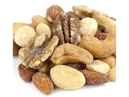 Freshly Roasted Mixed Nuts with Sea Salt (2 Lbs.) - A Delicious Sea Salted Mix of Macadamia Nuts, Cashews, Brazil Nuts, Almonds, Pecans & Walnuts - Farm Fresh Nuts Brand
