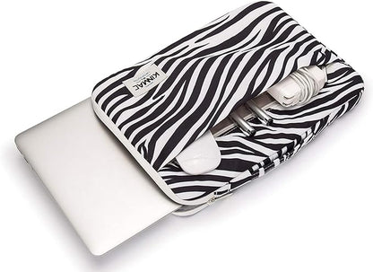 Kinmac 360° Protective Laptop Sleeve Case Bag Cover with Handle for MacBook Pro 16 inch,16 inch HP,Lenovo,Dell,ASUS,Acer Ultrabook and Business Laptop (Zebra)