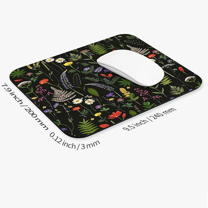 Square Mouse Pad Flowers,Personalized Premium-Textured Custom Mouse Mat Design,Washable Mousepad Cloth,Non-Slip Rubber Base Computer Mouse Pads for Wireless Mouse