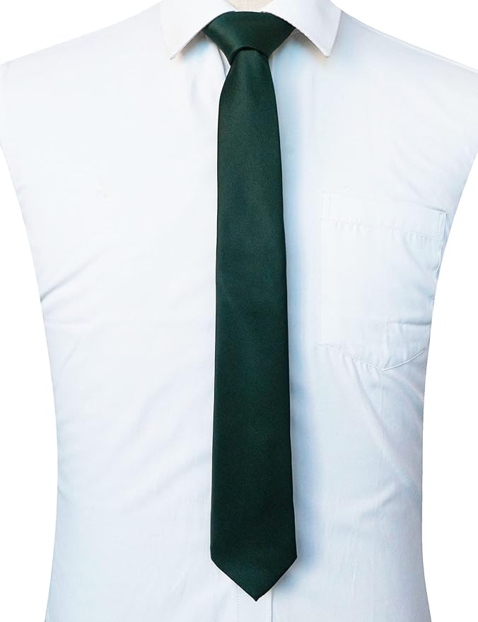 RBOCOTT 2.4“ Solid Color Skinny Tie Business Wedding Necktie for Men(6cm)