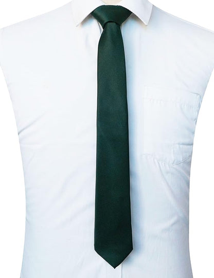 RBOCOTT 2.4“ Solid Color Skinny Tie Business Wedding Necktie for Men(6cm)