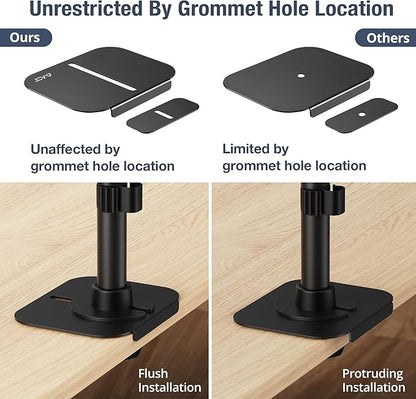 AVLT Dual 49 Inch Stacking Monitor Pole Mount - Stack 44 lbs Super Ultrawide Screens on Heavy-Duty Pole, Height Tilt Swivel Rotate Adjustment, C-clamp and Grommet Mounting Base, VESA Compatible
