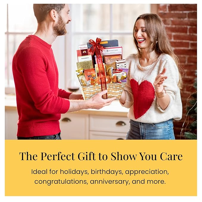 Broadway Basketeers Gourmet Gift Basket Snack Gifts for Women, Men, Families, College – Delivery for Holiday, Appreciation, Thank You, Congratulations, Corporate, Get Well Soon Care Package