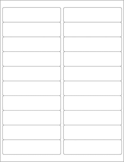HouseLabels 200 Sheets; 4,000 Labels, 20-UP, Shipping/Mailing Labels (4.0" x 1.0") - BPA Free!