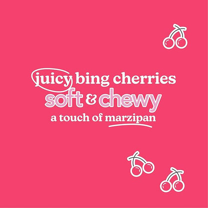 Love + Chew Superfood Soft Baked MINI Cookies, Cherry Almond Flavor, Plant Based Cookie Made With Chia Seeds, Almonds & Cherries for Kids and Adults, Vegan Snacks, Gluten Free, Paleo, Non GMO, 18 Pack