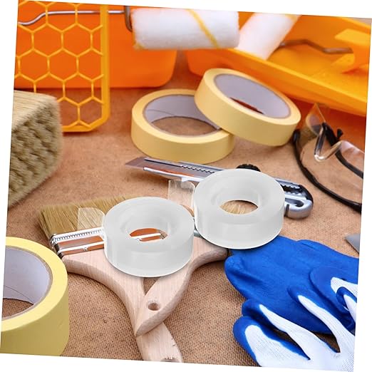 24 Rolls Transparent Adhesive Tape Refills Strong Stickiness Clear Stationery Tape for School Office Crafts Document Fixing