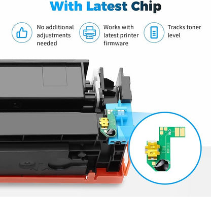 215A Toner Cartridges 2 Pack (with Chip) Replacement for HP 215A Black Toner Cartridge W2310A Compatible for HP Color Pro MFP M182nw MFP M183fw M182 M183 M155 Printer (2 Black)
