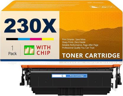 230A Toner Cartridge (with Chip) W2300A W2301A W2302A W2303A Replacement for HP 230A Toner Cartridge for Color Laser Pro 4203dw 4203dn 4303dw 4303fdw Multifunction Printers, 1-Pack