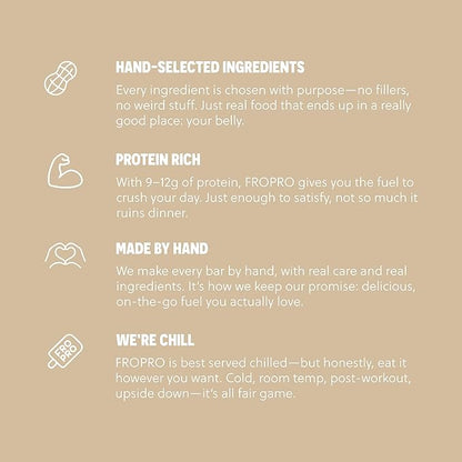 FROPRO Snack Bar - Peanut Butter Snack Bars - Gluten Free, Dairy Free, Soy Free, Non GMO, Plant Based Protein Snacks Bar - Crave-worthy & Great On-the-Go | Variety, 12 Flavors, 12 Pack